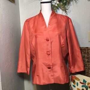 Virgo front button quarter sleeve blazer